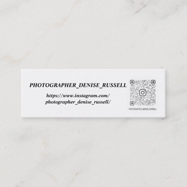 Carte De Visite Mini Mini, mini-carte de visite 3,0 pouces x 1,0 pouces (Devant)