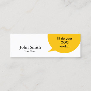 Carte De Visite Mini Mini professionnel de bulle créative