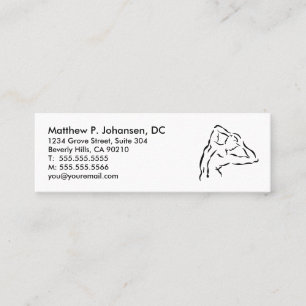 Carte De Visite Mini Mini référence de chiropractie de logo arrière