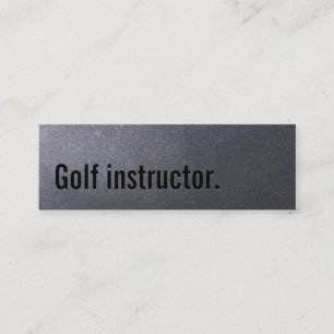 Carte De Visite Mini Minimal foncé professionnel d'instructeur de golf