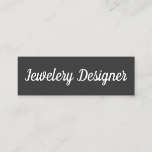 Carte De Visite Mini Minimaliste de polices fantaisie / Gris