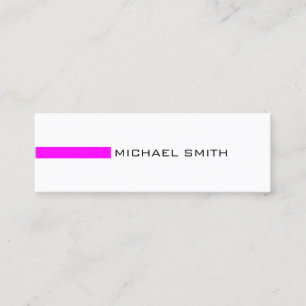 Carte De Visite Mini Minimaliste moderne Fuchsia Professionnel
