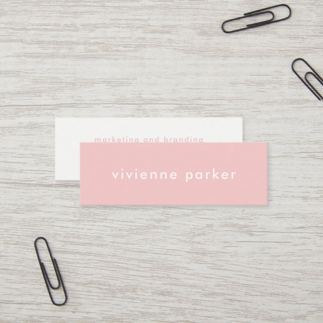 Carte De Visite Mini Mise en réseau millénaire élégante de médias de (Devant/Arrière en situation)