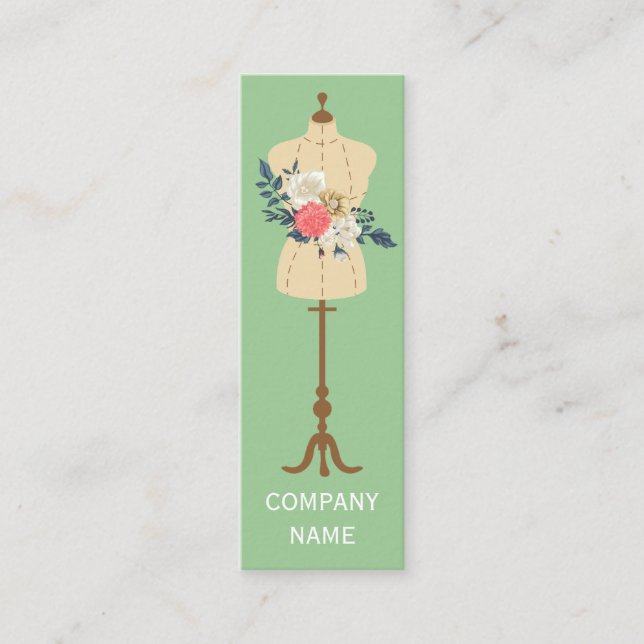 Carte De Visite Mini Mode Design Robe Faire Des Vêtements Mannequin (Devant)