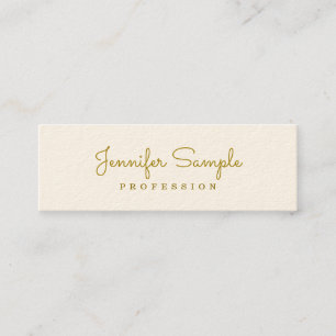 Carte De Visite Mini Modèle de texte Faux Gold