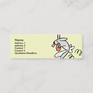 Carte De Visite Mini Modèle maigre de profil - lapin de Pâques