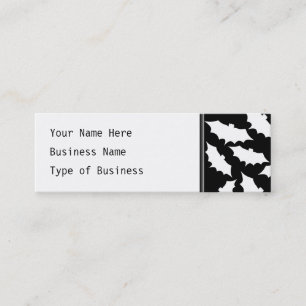 Carte De Visite Mini Modèle noir et blanc de batte