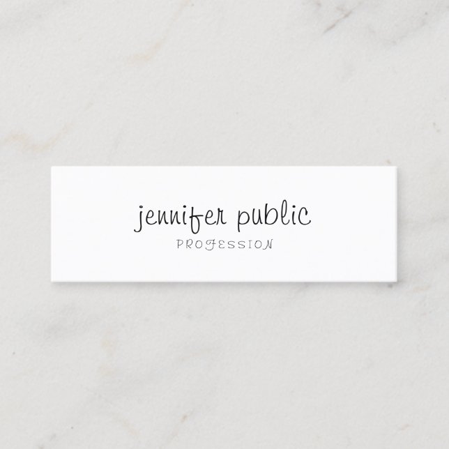 Carte De Visite Mini Modèle propre professionnel moderne de (Devant)