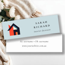 Modern Colorful House Logo Realtor Blue Red Orange