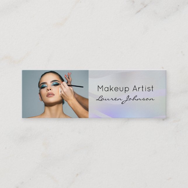 Carte De Visite Mini Modern Gradient Wave Makeup  (Devant)