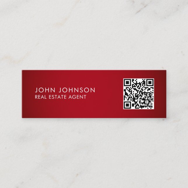 Carte de visite mini moderne avec QR Code (Devant)