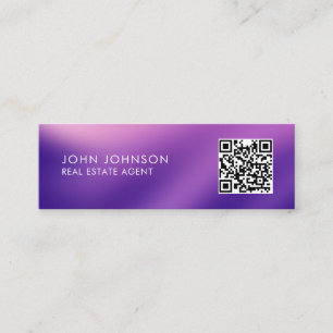 Carte de visite mini moderne avec QR Code