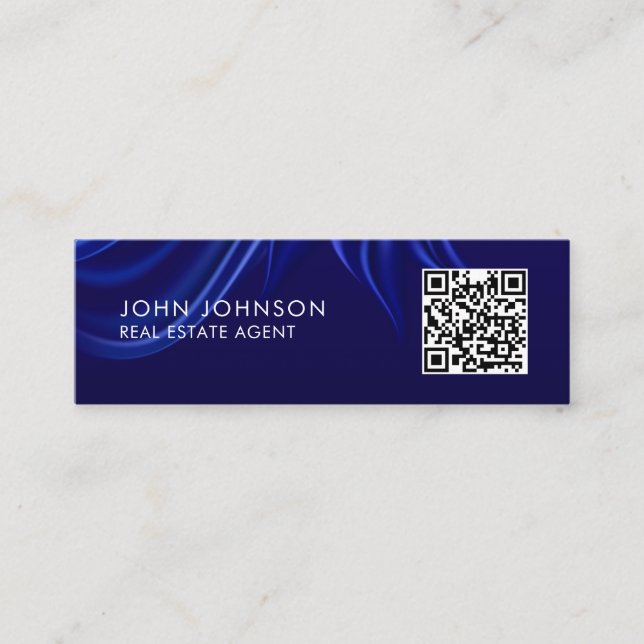 Carte de visite mini moderne avec QR Code (Devant)
