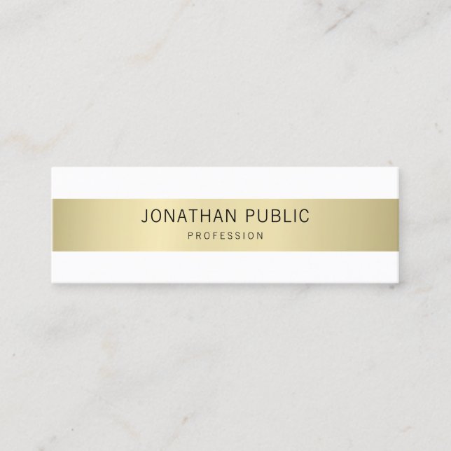 Carte De Visite Mini Moderne Élégant Design simple Design tendance Plai (Devant)