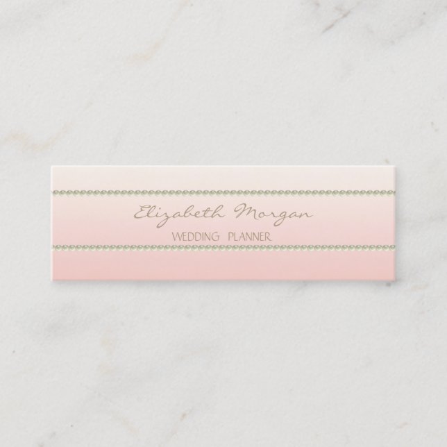 Carte De Visite Mini Moderne Élégant Design Simple, Perles (Devant)