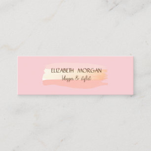 Carte De Visite Mini Moderne Élégant Élégant Brush Stroke