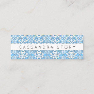 Carte De Visite Mini Moderne Elegant Motif Blue