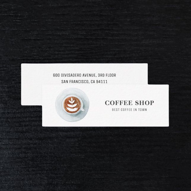 Carte De Visite Mini Moderne minimaliste café professionnel (Créateur téléchargé)