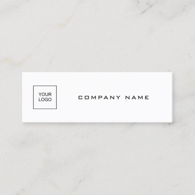 Carte De Visite Mini Moderne Modèle simple Téléchargez votre logo Socié (Devant)