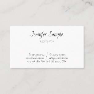 Carte De Visite Mini-moderne Modèle texte manuscrit