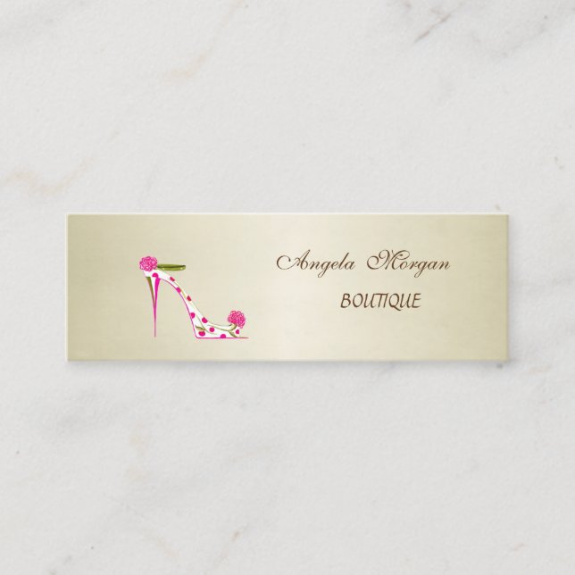 Carte De Visite Mini Moderne Professionnel Élégant Élégant - Talon (Devant)