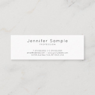 Carte De Visite Mini Moderne professionnel simple lisse de conception