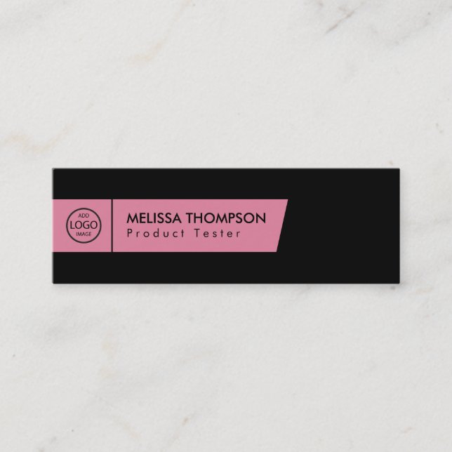 Carte De Visite Mini Moderne | (Rose) (Devant)