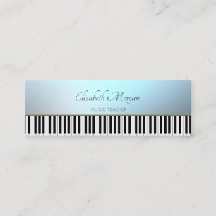 Carte De Visite Mini Moderne, Touches de piano, Enseignant de musique
