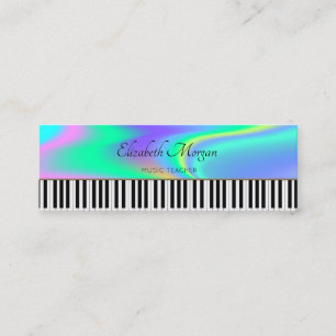 Carte De Visite Mini Moderne, Touches de piano, Enseignant de musique h