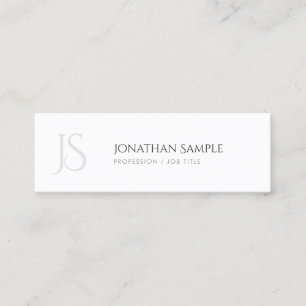 Carte De Visite Mini Monogramme à la mode chic simple de conception