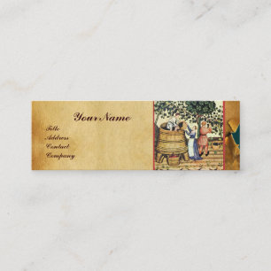 CARTE DE VISITE MINI MONOGRAMME DE GRAINE ANTIQUE VINEYARD HARVEST WAX 