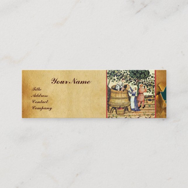 CARTE DE VISITE MINI MONOGRAMME DE GRAINE ANTIQUE VINEYARD HARVEST WAX  (Devant)