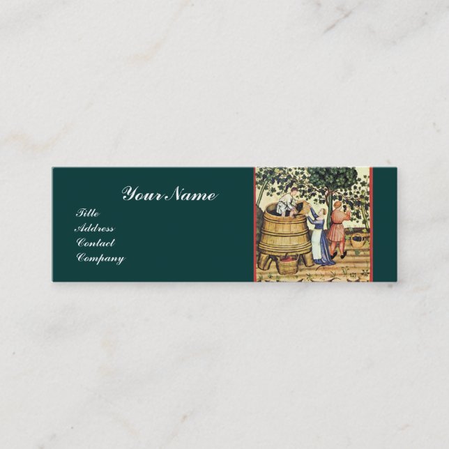CARTE DE VISITE MINI MONOGRAMME DE GRAINE ANTIQUE VINEYARD HARVEST WAX  (Devant)