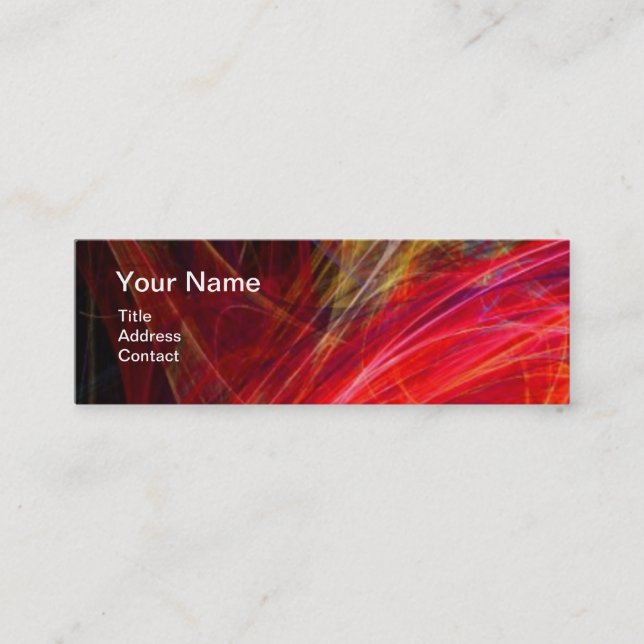 Carte De Visite Mini MONOGRAMME DE PHOTON FROID rouge (Devant)