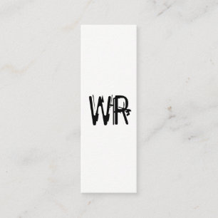 Carte De Visite Mini Monogramme minimaliste de masse