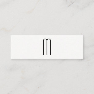 Carte De Visite Mini Monogramme minimaliste moderne