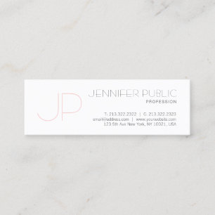 Carte De Visite Mini Monogramme moderne Design minimaliste Luxe Profess