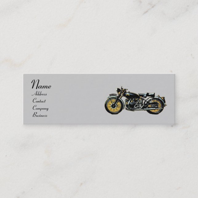 Carte De Visite Mini MONOGRAMME MOTOCYCLES vintages (Devant)