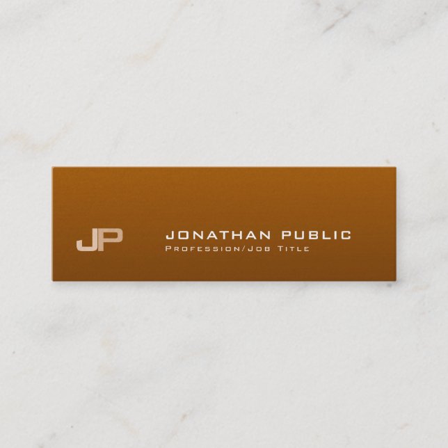 Carte De Visite Mini Monogramme professionnel élégant moderne Pearl lux (Devant)