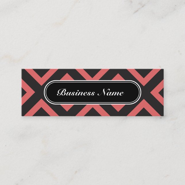 Carte De Visite Mini Motif Carré professionnel chic Cayenne (Devant)