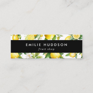 Carte De Visite Mini Motif citron, Fleurs de citron, Agrumes, Boutique 