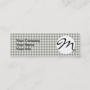 Carte De Visite Mini Motif classique en Houndstooth : Noir & Blanc Vint