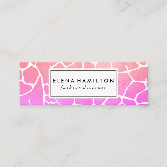 Carte De Visite Mini Motif contemporain chic (Devant)