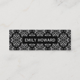 Carte De Visite Mini Motif Damas noir