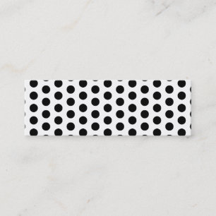 Carte De Visite Mini Motif de base noir et blanc simple de point de