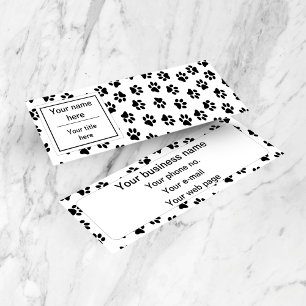 Carte De Visite Mini Motif De Pâtes, Paniers De Chien, Paniers De Chat,