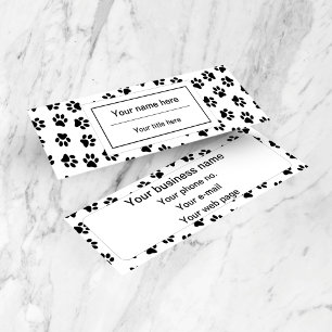 Carte De Visite Mini Motif De Pâtes, Paniers De Chien, Paniers De Chat,