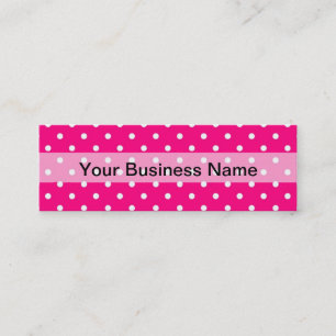 Carte De Visite Mini Motif de point rose de polka