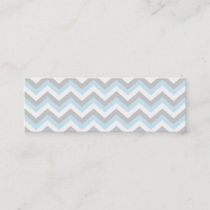 Carte De Visite Mini Motif de zigzag chic de Chevron de turquoise