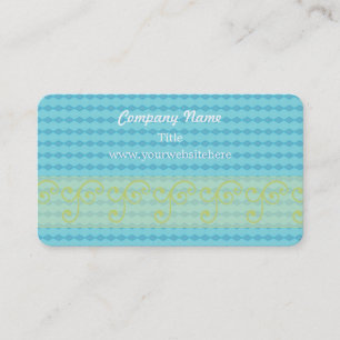 Carte De Visite Mini Motif Diamant Bleu